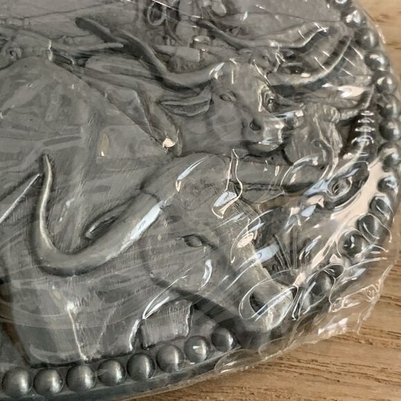 ZEE Series Longhorn Cattle Drive Metal Belt Buckle - Picture 11 of 13